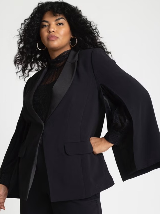 Eloquii Jackets & Blazers - Eloquii Cape Blazer in Black
